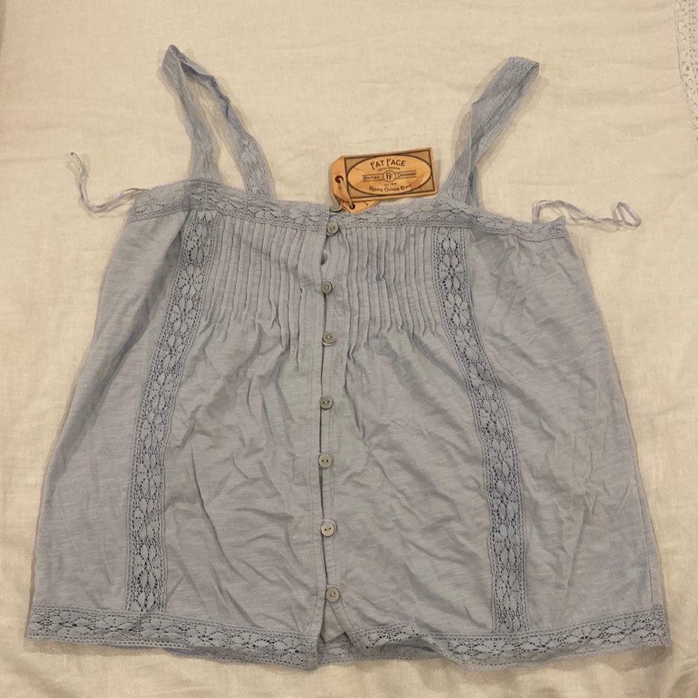 Light blue tank top Fat Face size 4